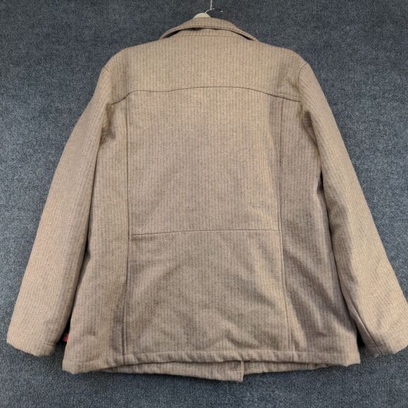 Woolrich Women's Wool Blend Knit Jacket Tan Oatmeal XL Zipped Pockets - Picture 5 of 14